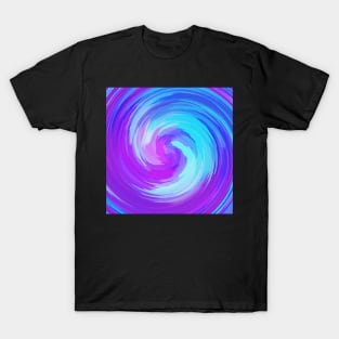 Swirl of Crystal Lines Of Purples and Blue T-Shirt